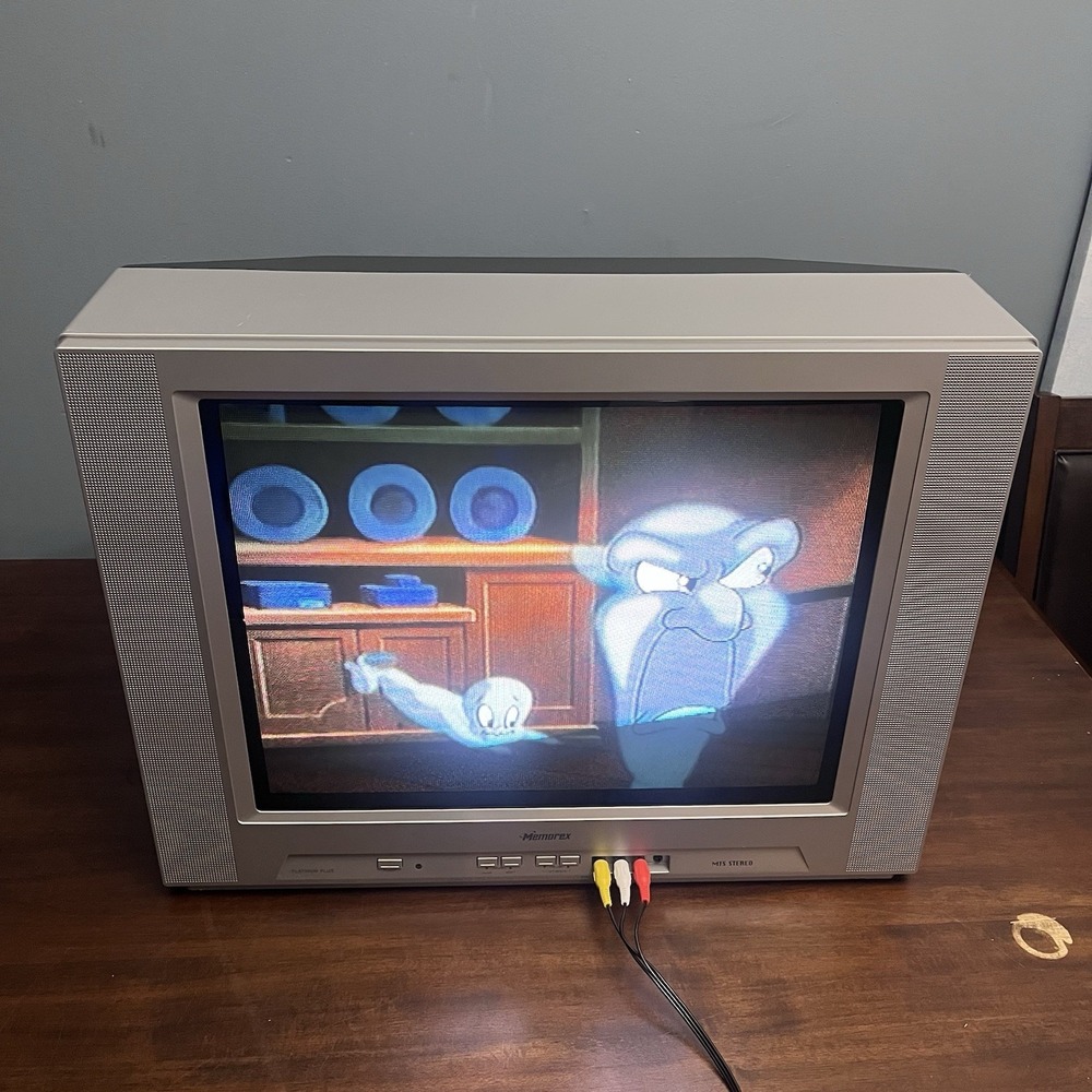 Memorex MT2012 Vintage CRT TV 20 Inch MTS Stereo Front - Rear Av & S-Video Read - Picture 6 of 12